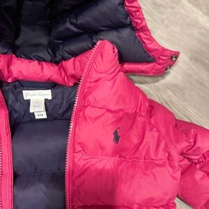 Little girls Polo by Ralph Lauren Pink and Navy Jacket